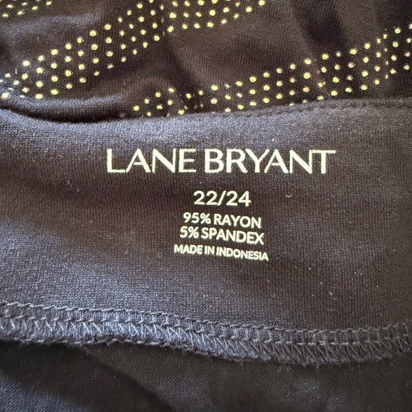 NWOT Lane Bryant Black Tank with Tiny Gold Studs, Ruching, & Draped Neck  22/24 - Picture 3 of 7